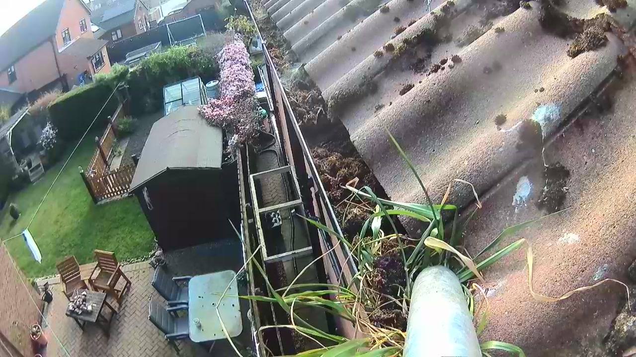 Aerial view of residential drainage work